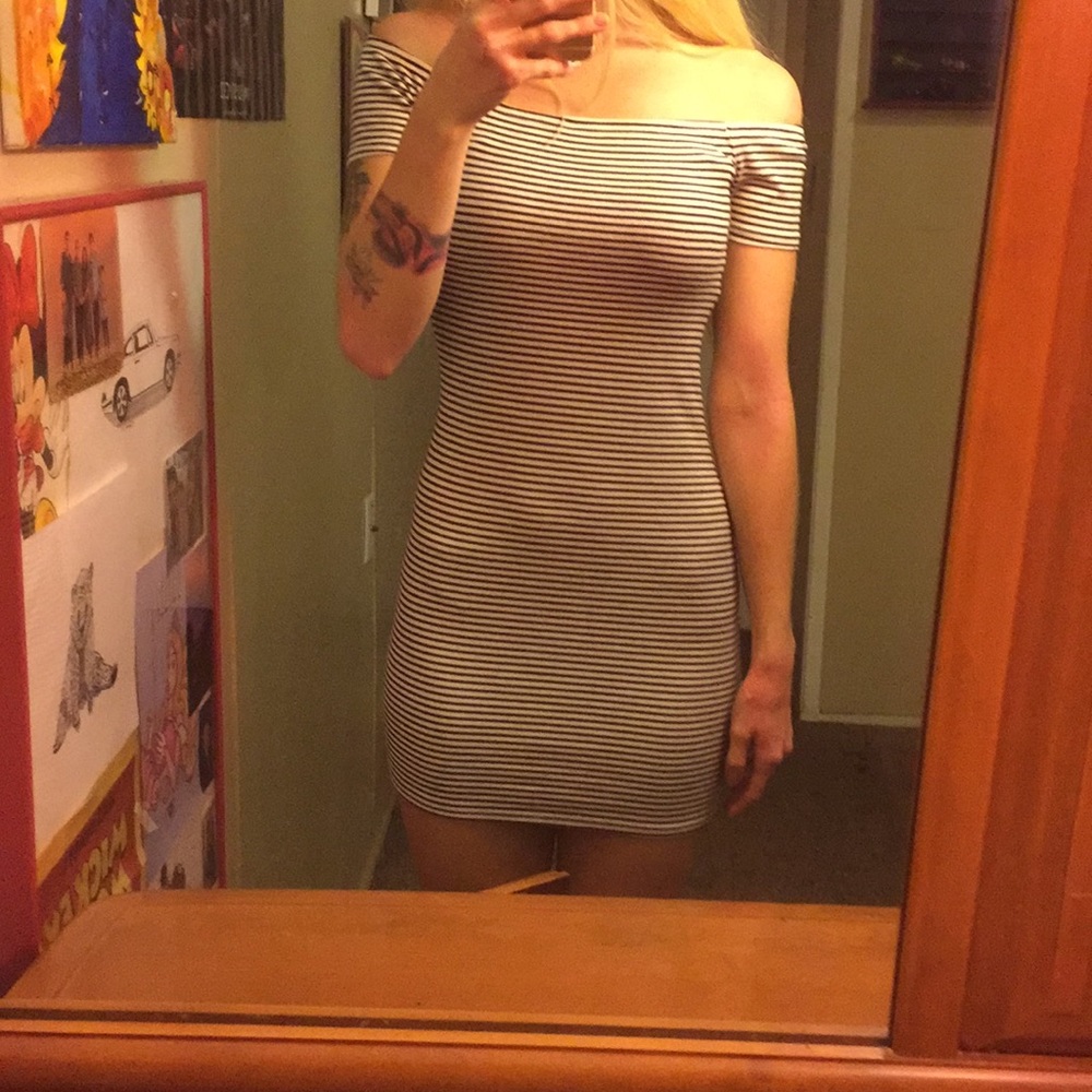 Off the shoulder mini dress